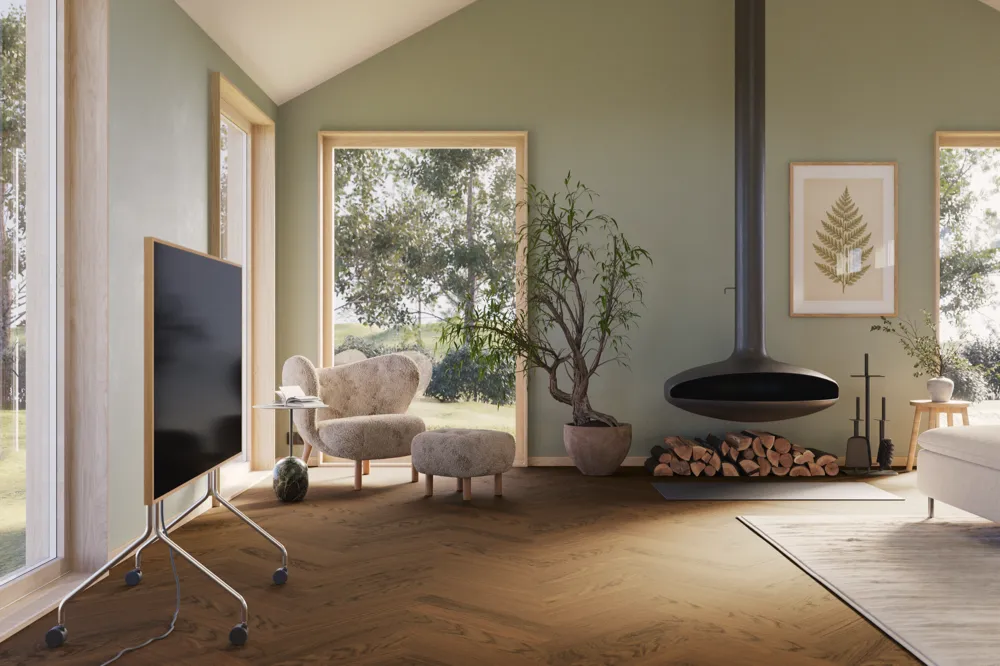 Modern Herringbone Terra Brown Oak Select Grade Smooth Finish