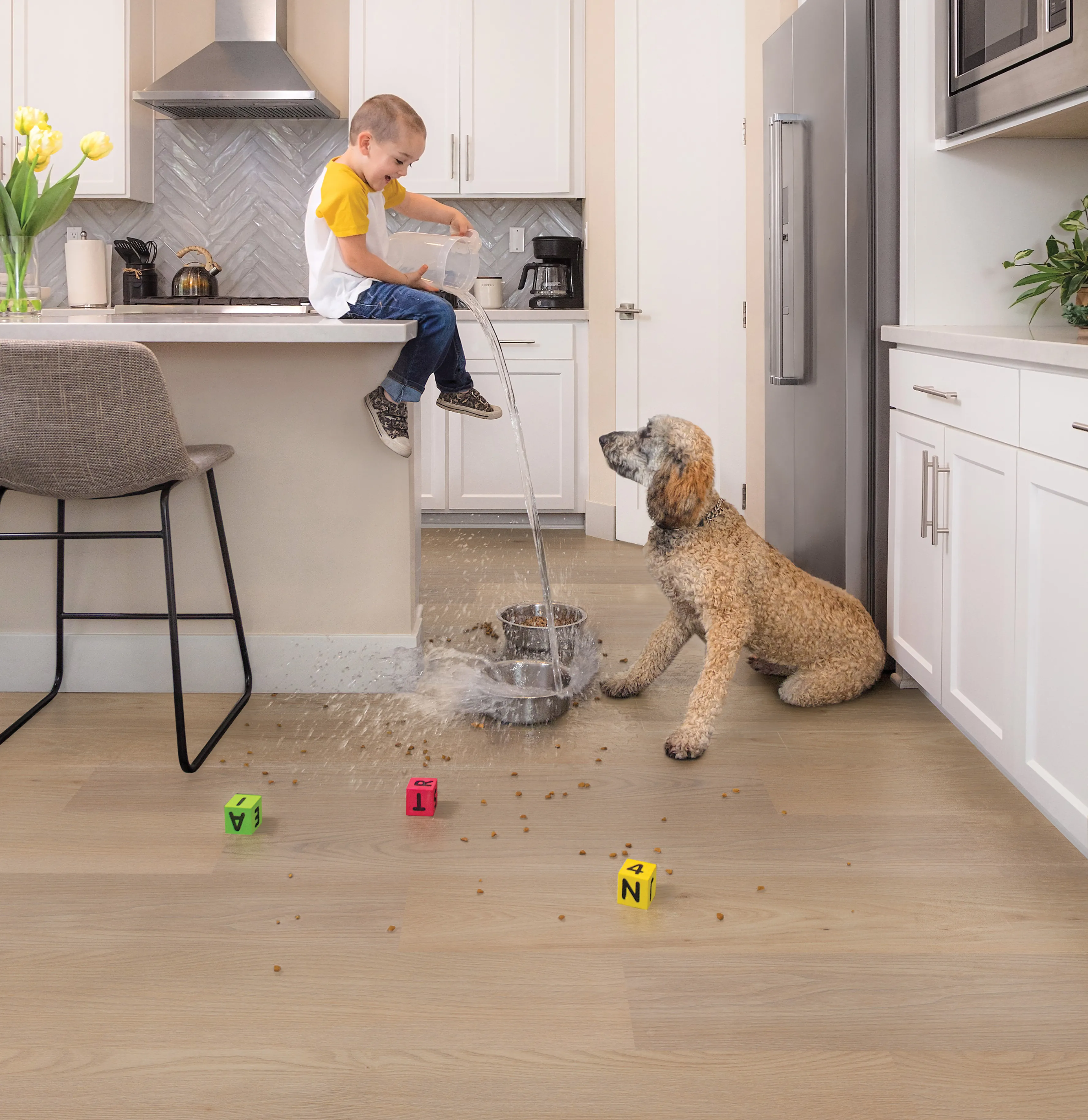 Sound-Tec from Urban Surfaces is pet friendly and waterproof
